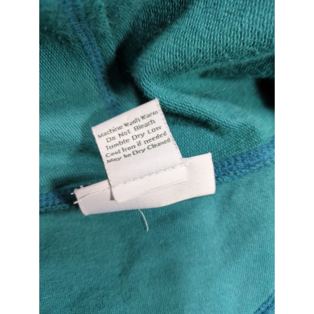 Soft Surroundings Lagenlook Tunic Length Jacket Teal Exposed Seam Womens Small - Picture 5 of 16